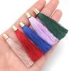 20pcs/lot Colorful Silk Tassels Metal Caps Tassel Charms Pendant For DIY Jewelry Making Handmade Earrings Pendant Accessories