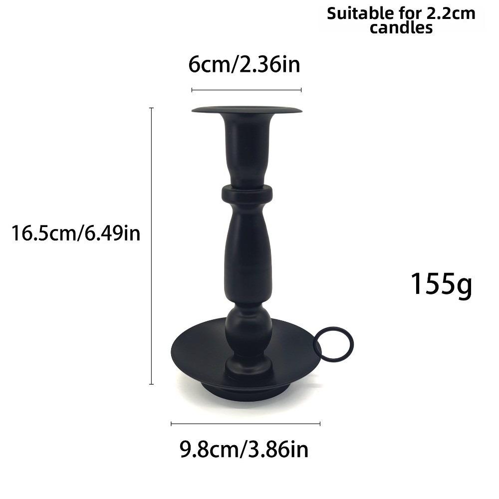 Vintage Metal Candlestick Holder With Handle Anti-slip Candle Holder Desktop Candlestick Adornment