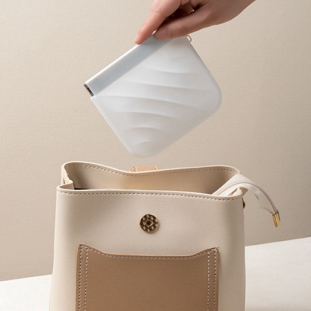 Makeup Bag Lipstick Storage Bag Silicone Leaf Spring Bag Simple Coin Purse Women