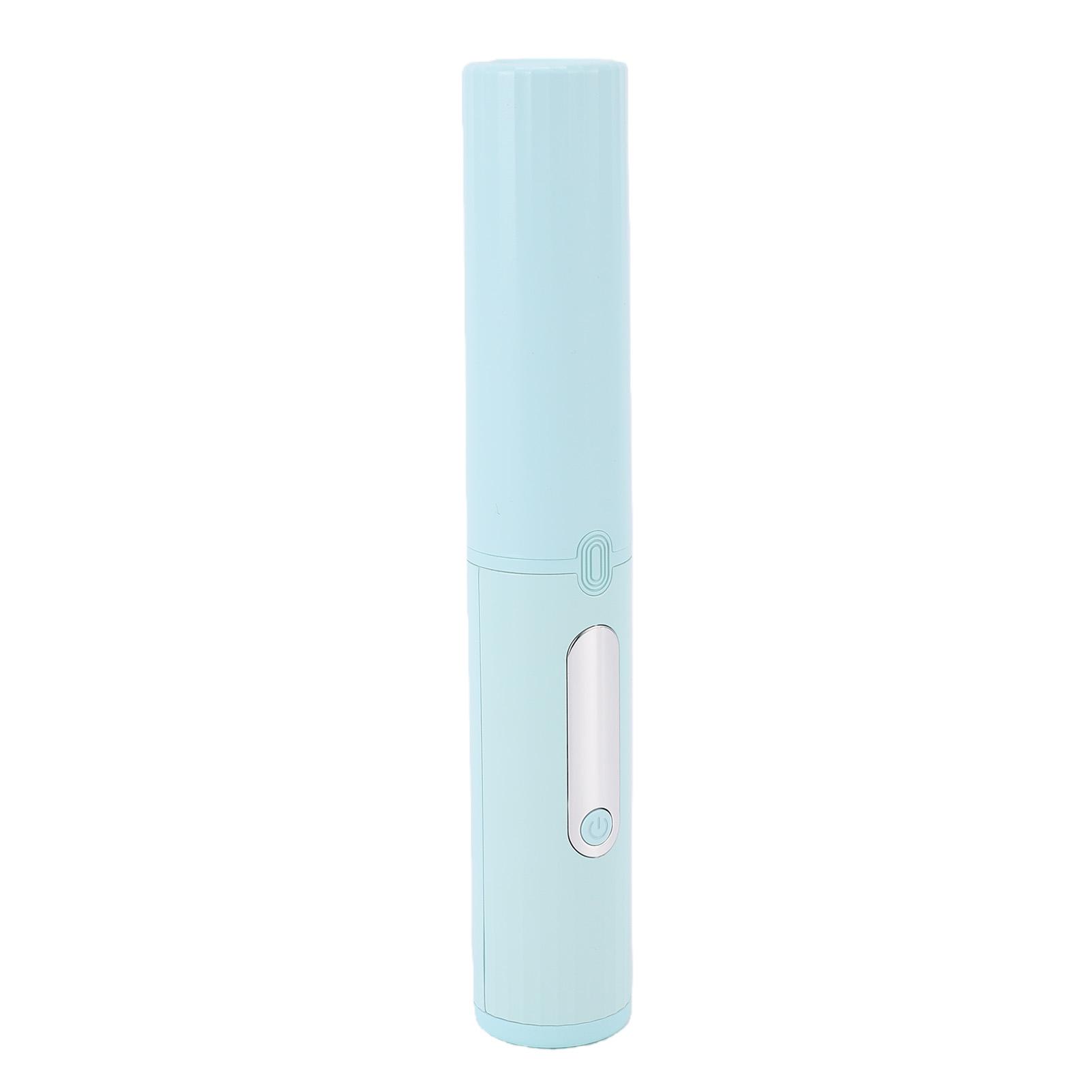 

Mini Cordless Hair Straightener Brush Portable Hair Curler and Straightener Brush with Digital Display Blue