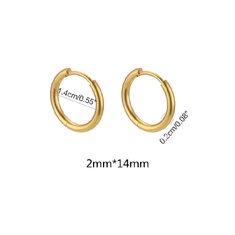 10Pcs Boucle d'oreille Femme Homme Punk Hiphop Cadeaux Acier Inoxydable Résistant aux Allergies Boucle d'oreille Anneau Huggie Piercing Oreille Homme