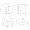 Cómoda 1D3S Armario 1 Puerta 3 Cajones Para Sala de Estar Dormitorio Cachemira Beige