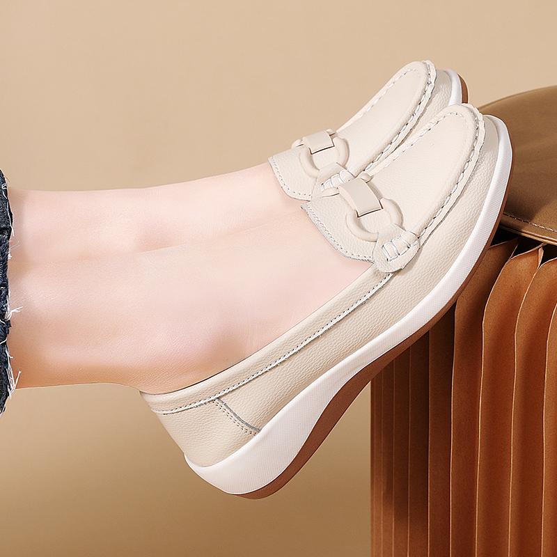 35-41 Dámské módní ležérní boty nadměrné velikosti s plochou podrážkou a jedním patním kopem, boty pro matky, mokasíny