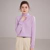 Women’s Cashmere Pile Collar Sweater - High Collar, Knitted, Loose Fit, Slim Inner Layer