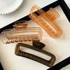 Elegant Solid Translucent Rectangle Hair Claw For Women Girls Sweet Hair Clip Simple Claw Clip Hairpin Hair Accessories