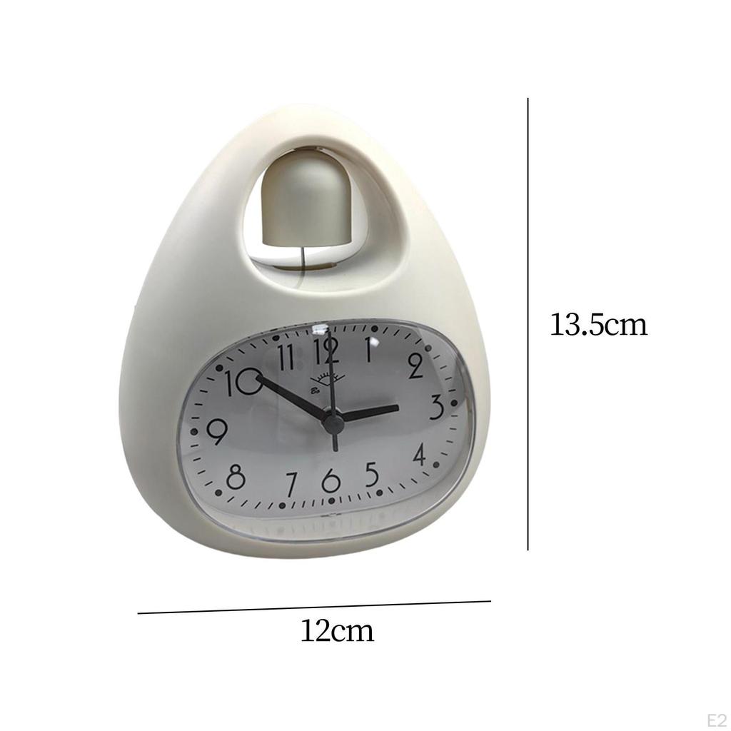 Clock Nordic Loud Bells Night Light Simple Vintage Desktop Sculpture for Hotel Bedside Living Room