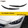 Real Carbon Fiber Car Headlight Eyebrows for Mazda 6 2014 2015 2016 Year M6 Front Lamp Decorative Eyelids Cover Cap Atenza