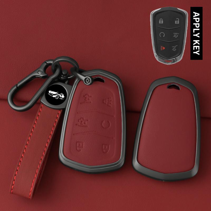 3 4 5 6 Buttons Metal Car Key Case Cover For Cadillac 2015-2019 Escalade ATS CTS CT6 XTS XT5 SRX Protector Keychain Accessories