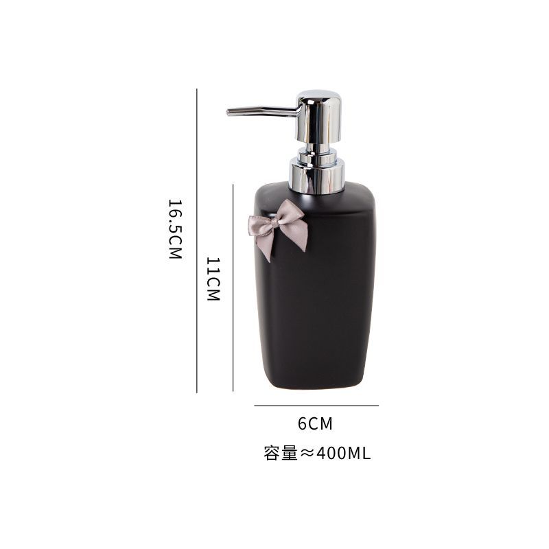 Bathroom Portable Shampoo Empty Bottle Household Compression Soap Dispenser 400ml Ceramic Lotion Bottle Bathroom Accessories