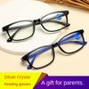 New Anti Blue Light Reading Glasses with Rare Crystal Inlay for Men Women High-definition Reading Glasses for The Elderly