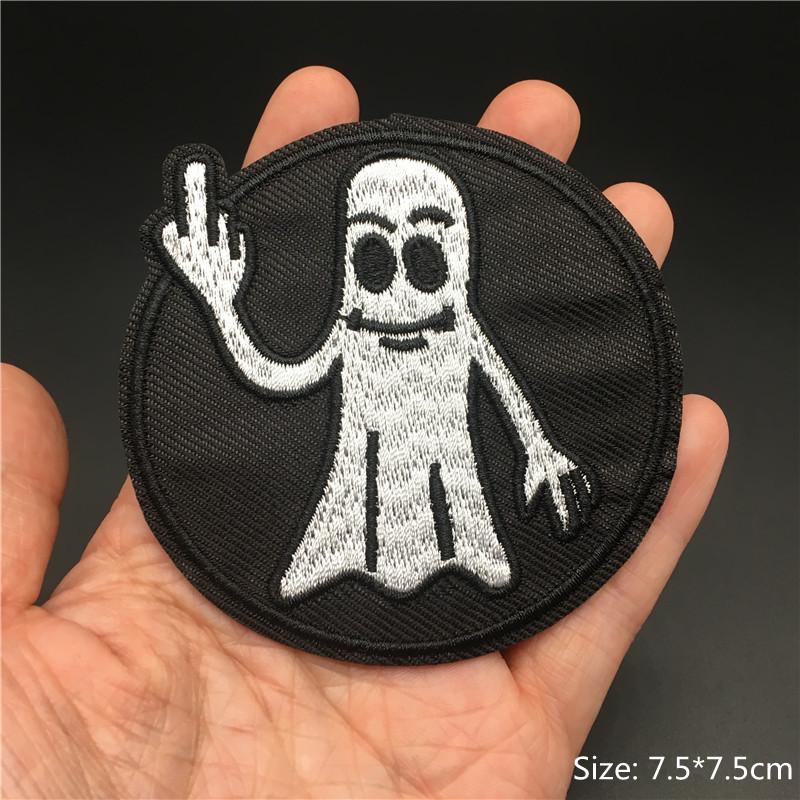 Totenkopf Punk Patches Für Kleidung Stickerei Streifen Diy Abzeichen Nähen Dekoration Kleidung Aufkleber Aufbügeln Aufnäher