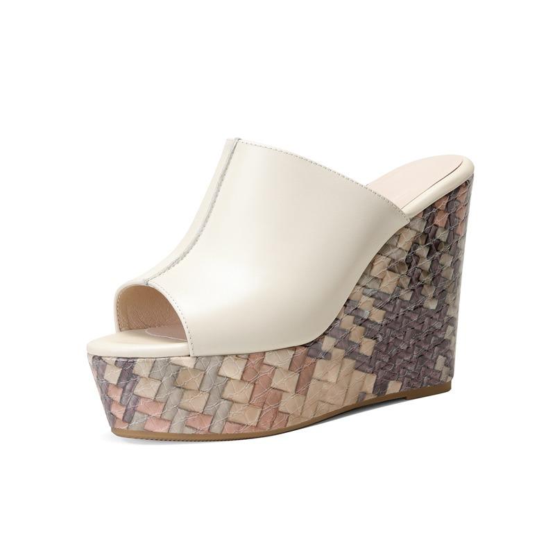 Platform Sandals for Women - Outdoor Wear Thick Sole, Plus Size 2025 Summer New Arrival Wedge Heel Strappy Sandals