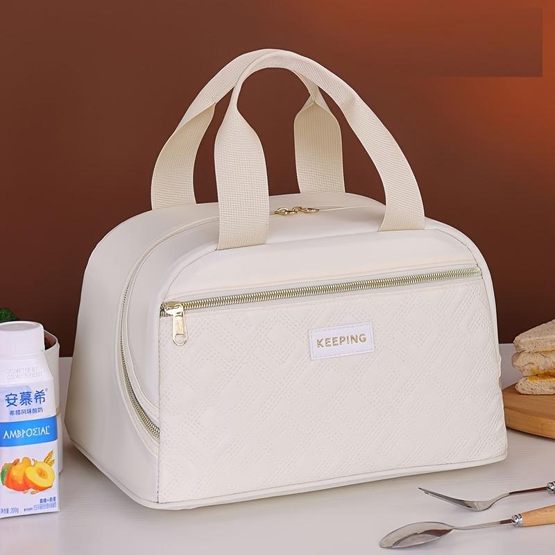 Non Food Contact 1pc New Style High Appearance Level Hand Held Lunch Box Bag for Carrying Food To Work, Insulated Lunch Bag, Picnic Insulated Bag