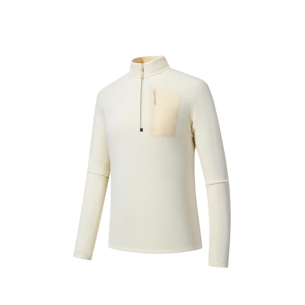 Anta Champion Outdoor Hiking Series Stand Collar Pullover Comfortable Color Block Versatile Casual Knit Sweater Women Tops 162610407-4