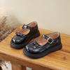 New Spring Girls British Mary Jane Shoes Soft Sole Anti Slip T Strap Buckle Flat Shoes
