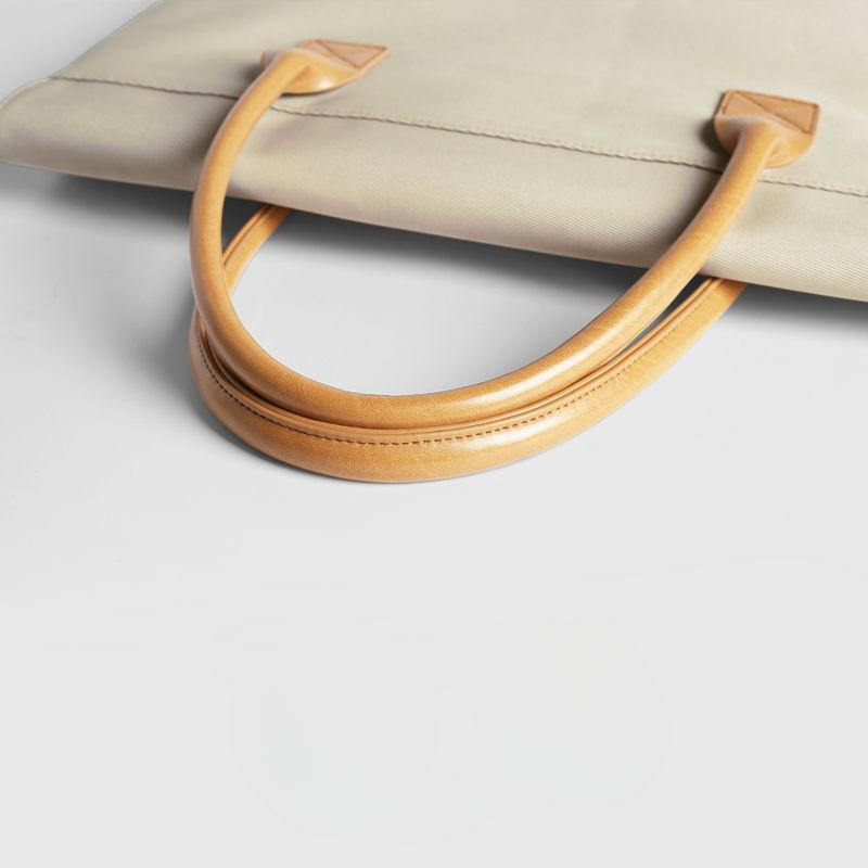 Simple Business Laptop Bag Men's and Women's PU Portable Briefcase Large Capacity Multi-layer File Bag