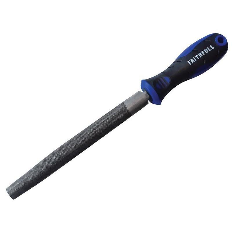Faithfull Half-round Second Cut File, Handled