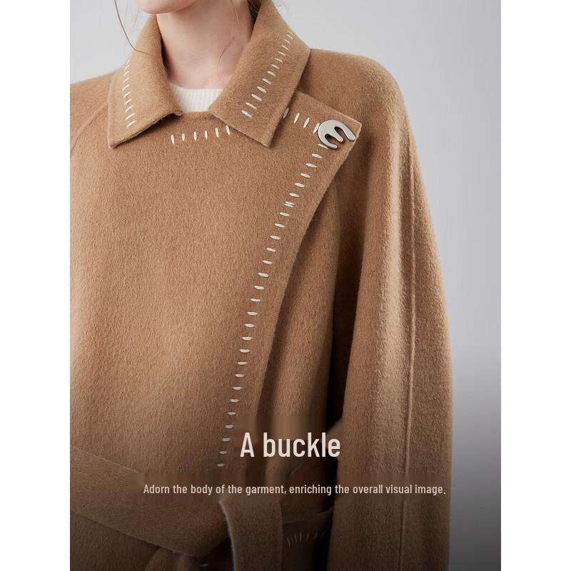 ELLE 100% Merino Wool French Double-Sided Wool Coat