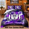 Anderlecht FC Pattern Bedding 3Pcs Set Custom Name, Bed Sheet And Pillowcases For Home Bedroom