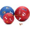 F26C Dog Chew Toy Vinyls Fillable Treat Ball Teething Toy for Aggressive Chewers Leak Food Toy for Teeth Clean Training