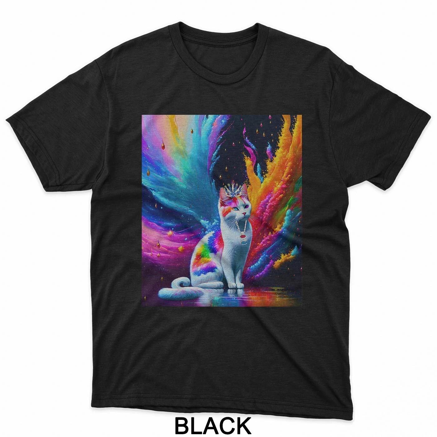 Patriotic Fireworks Fannie, the 4th of July Cat T-Shirt XL