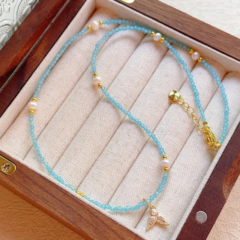 Vintage Western niche design mini trendy simple pearl necklace