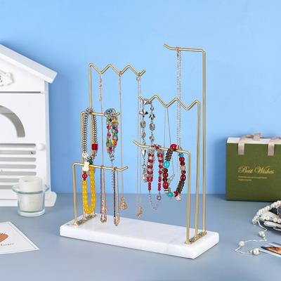 Jewelry Display Rack High-end Marble Base Necklace Earring Storage Bracelet And Jewelry Rack