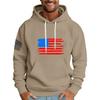 Men's Loose Flag Printed Hooded Sweatshirt Men's Casual Fashion Sports Sweatshirt