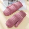 Gloves female winter cute student thickened couple male plush cycling cold warm full finger gloves