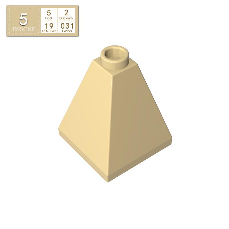 BRICKE 2x2x275° Four-Sided Sloped Brick - Compatible with LEGO 3688 Building Block Toy Single Piece