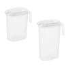 Plastic Pitcher with Lid Portable Clear Multipurpose Refrigerator Cold Water Kettle for Iced Tea Beverage Juice Milk Household