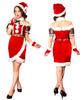 Clearstone Coffret Charm Cosplay Christmas Tight Santa Costume for Red Women,