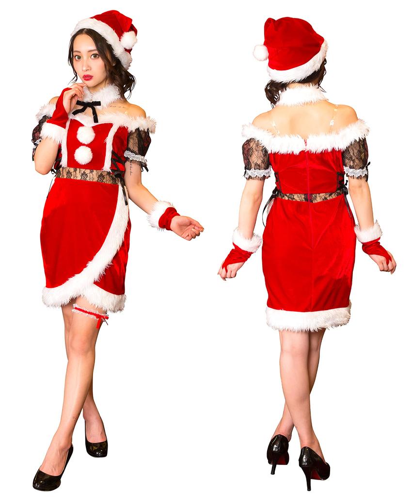 Clearstone Coffret Charm Cosplay Christmas Tight Santa Costume for Red Women,