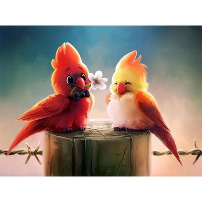 5D DIY Diamond Painting Cartoon Couple Birds Diamond Embroidery Full Mosaic Kits Cross Stitch Home Decor Handmade Gifts