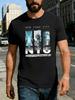 NYC Statue Liberty Graphic Black Tee Premium Cotton, Street Hip-Hop, Comfortable, Durable, Unique Graphic Print