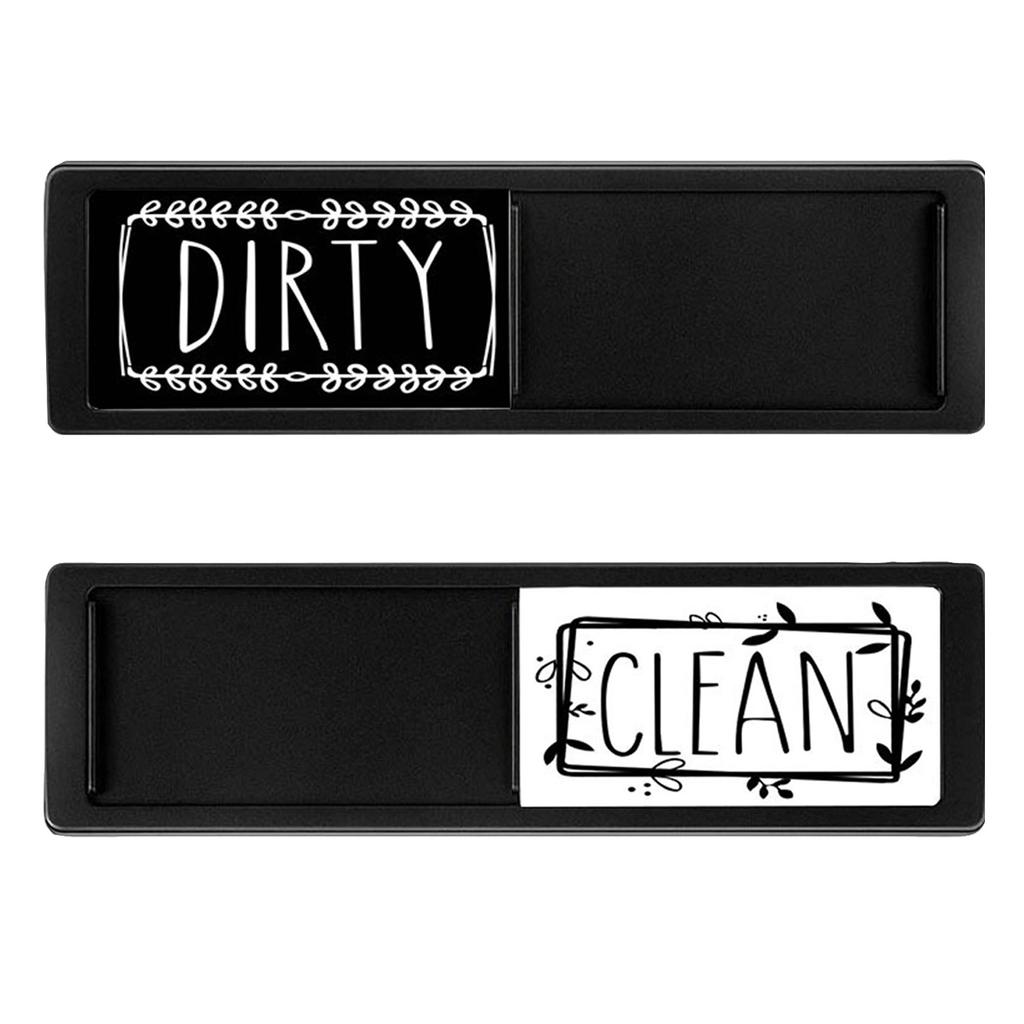 Sliding Dishwasher Magnet Indicator for Kitchen Use Adjustable Clean Dirty Status Sign Magnetic Label for Refrigerator or Dishwasher