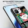 Glass Case For Xiaomi Poco X3 NFC 11 Lite 11T F3 M3 For Redmi Note 11 10 9 8 Pro 10S 9S 9A 9C Phone Cover Snowman Christmas Cute