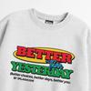 Seupeullaesikodeu Heavy Crewneck Sweatshirt Melange White - Better Than Yesterday
