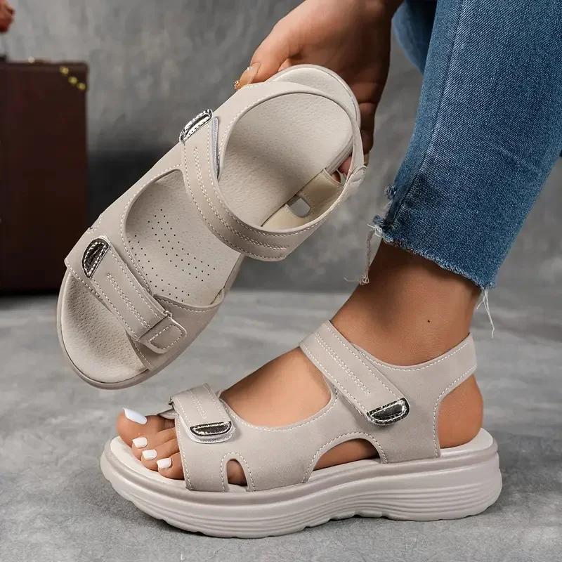 New Summer Casual Platform Sandals Women Comfortable Fashion Thick Sole Outdoor Sports Sandals Non Slip Wading Beach Shoes Women