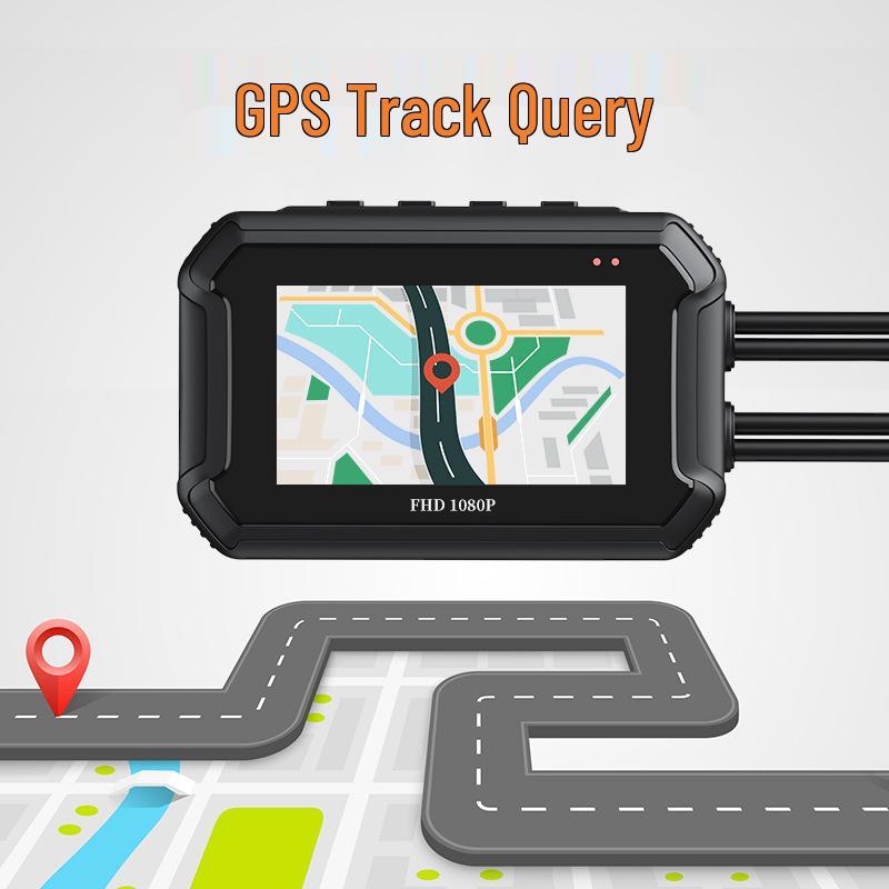 Dual Recording Motorcycle Dash Cam: Front/Rear, HD Night Vision, GPS, Waterproof, WiFi