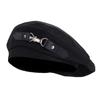 Style Metal Buckle All-match Autumn Women Octagonal Cap Painter Hat Korean Style Hat Retro Beret