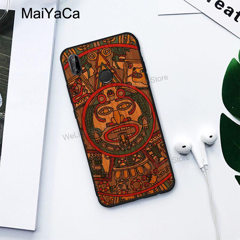 Mayan Calendar Wood Pattern Case For Xiaomi Redmi Note 11 Pro 10 9 8 9S 10S 9A 9T Mi 11T 11 Lite POCO F3 M3 M4 X3 Pro GT