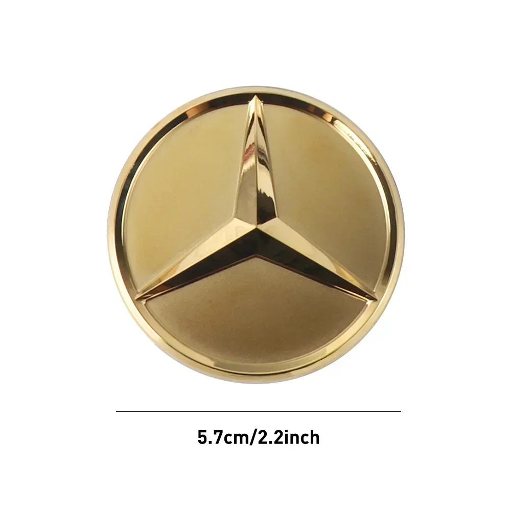 Naklejka na samochód Dla Mercedes Benz 1 szt. Aluminiowe Logo Kierownicy Samochodowej Okrągła Naklejka Wykończeniowa Dla Mercedes Benz AMG W211 W176 W177 W20