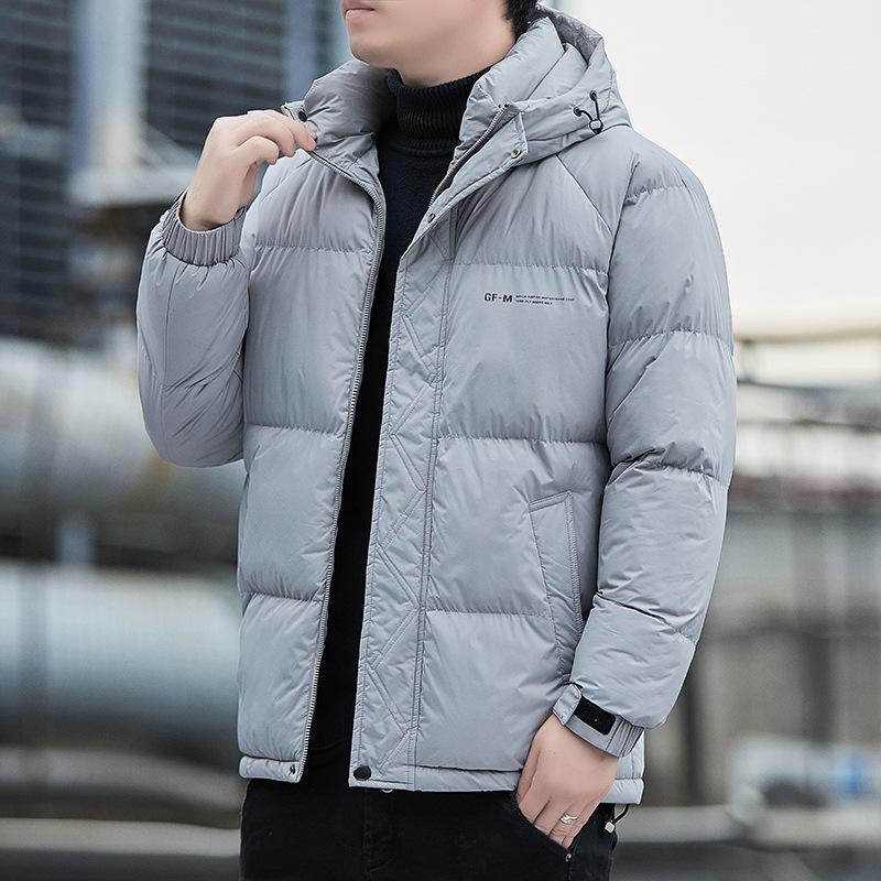 

Мужская новая зимняя утолщенная холодостойкая уличная стеганая одежда черного золотого цвета с графеном, простая теплая стеганая куртка с капюшоном 5XL светло-серый