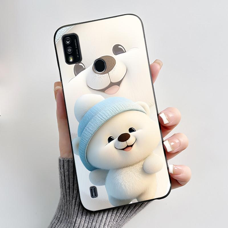 Soft TPU Case For ZTE Blade A51 A71 A31 Plus A7P Cute Love Rabbit Black Silicone Back Shell for BladeA51 Protective Soft Cover