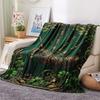 1Pc St.Patrick's Day Print Flannel Blanket, High quality Comfortable for All Seasons, Home Decor, Warmth and Comfort, Perfect for Christmas Gifts W73