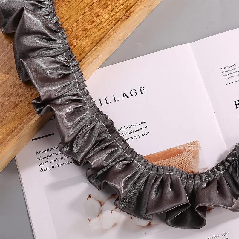 30meter Double Satin Wavy Ribbon leaf 55MM Chroma Colorful Skirt Lace Bows DIY Handmade Hair Accessories Gown Material