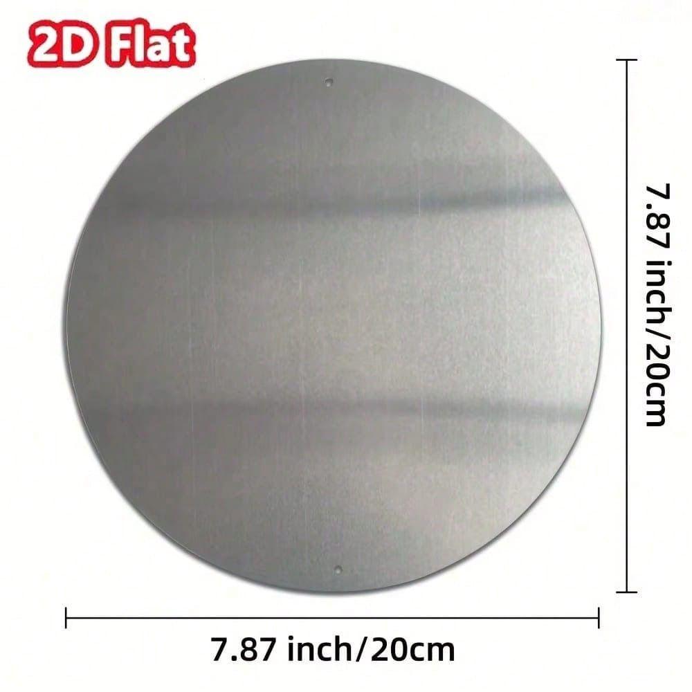 Art Mural Rond en Métal Éléphant de Forêt Vintage 20x20 cm Décor de Bar