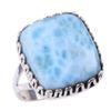 Natural Republic Larimar Gemstone 925 Solid Sterling Silver Gift Ring S.7 A6R98