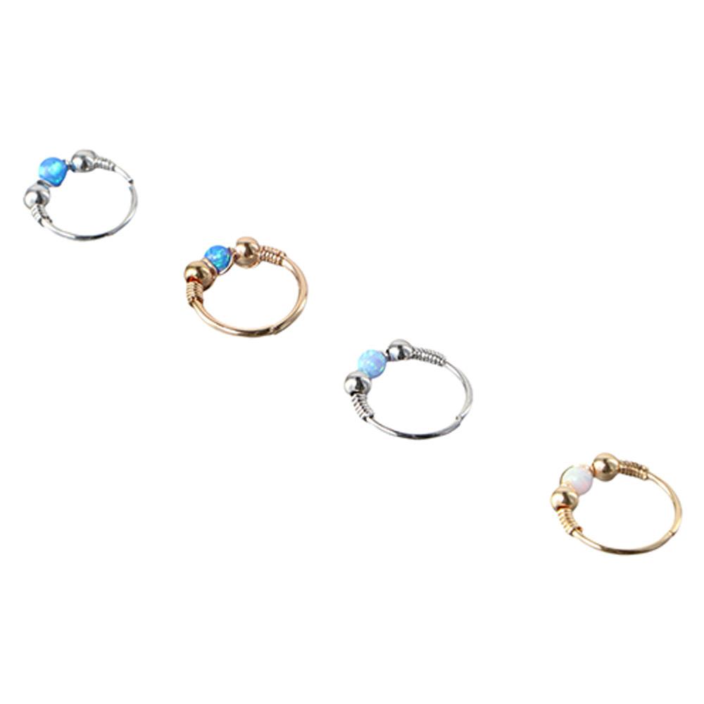 Women Stainless Steel Hoop Earrings Circular Lip Nail Nose Rings Jewelry Lip Rings Body Piercing